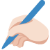 ✍🏻 writing hand: light skin tone display on Twitter